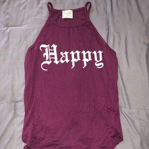 Burgundy halter tank